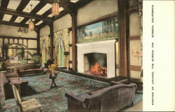 Portion of Lounge, The Eureka Inn California Postcard Postcard Postcard