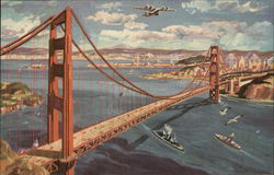 Golden Gate Bridge Postcard