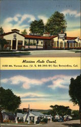 MIssion Auto Court Postcard