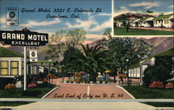 Grand Motel Pasadena, CA Postcard Postcard Postcard