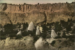 Tent Rocks in Otowi Canyon Santa Fe, NM Postcard Postcard Postcard