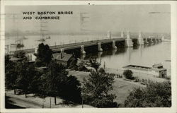 West Boston Bridge and Cambridge Massachusetts Postcard Postcard Postcard