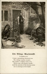 The Village Blacksmith Longfellow Poems & Poets Postcard Postcard Postcard