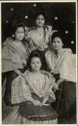 Filipino Girls in Native Dress Philippines Southeast Asia Postcard Postcard Postcard