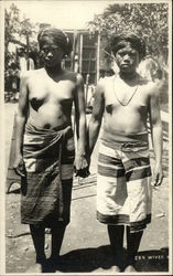 Women in a Tribe in Traditional Cultural Clothing Postcard