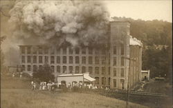 Smoke Coming from a Factory on Fire Postcard