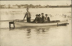 Five Men in a Boat Postcard