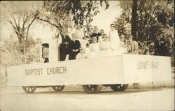 Baptist Church Parade Float in June 1842 Events Postcard Postcard Postcard