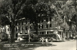 Monroe Hotel and Bus Station Grinnell, IA Postcard Postcard Postcard