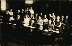 Children and Teacher in a Schoolroom School and Class Photos Postcard Postcard Postcard