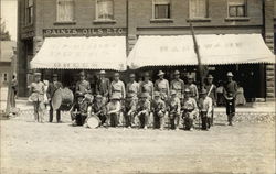 Army Group in Front of Drug and Hardware Store Grand Rapids, MI Postcard Postcard Postcard