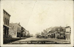 Looking North on Main St. El Dorado, KS Postcard Postcard Postcard