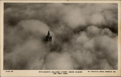 Woolworth Building Tower above Clouds, 792 Feet High New York, NY Postcard Postcard Postcard