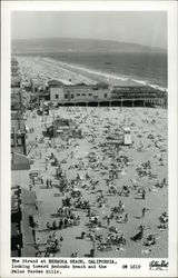 The Strand Looking Toward Redondo Beach and Palos Verdes Hills Hermosa Beach, CA Postcard Postcard Postcard