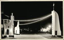 String of Lights and Large Sculptures Postcard