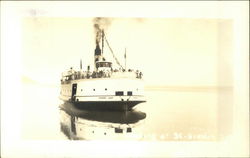 Riviere Loup Boat with Passengers Postcard