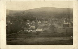 Black and White Photo of a Town Landscapes Postcard Postcard Postcard