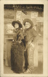 Couple in Western Outfits Cowboy Western Postcard Postcard Postcard