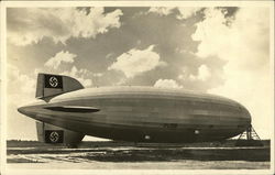 Nazi Dirigible Airship Postcard