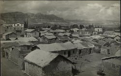 View of Town with Thatched Roof Buildings Jericho, Israel Middle East Postcard Postcard Postcard