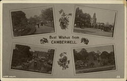 Best Wishes from Camberwell England Postcard Postcard Postcard