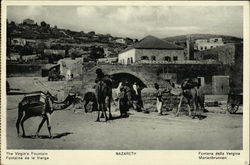 The Virgin's Fountain Nazareth, Israel Middle East Postcard Postcard