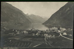 View of Odde, Hardanger Fjord in Norway Postcard