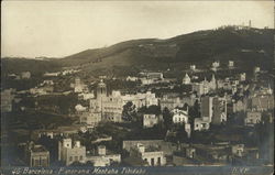 Panorama view of Tibidabo Mountain Postcard