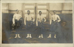 Men in Kilts with Bagpipes Postcard Postcard Postcard