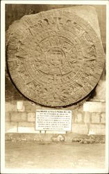 Aztec Stone Sun Calendar Postcard