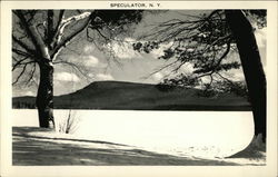 Winter View of Lake and Adirondacks Speculator, NY Postcard Postcard Postcard