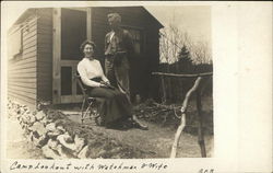 Camp Lookout with Watchman and Wife Postcard