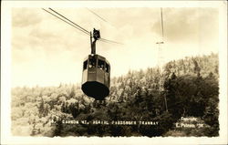 Aerial Passenger Tramway at Cannon Mountain in 1938 Postcard