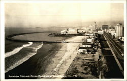 Rainbow Pier and Ocean Boulevard Long Beach, CA Postcard Postcard Postcard