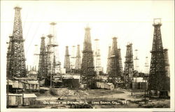 Oil Wells on Signal Hill Postcard