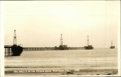 Oil Wells in the Ocean Postcard