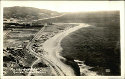 Aerial View of Beach Postcard