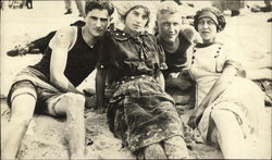 Couples Posing on the Beach Postcard Postcard Postcard