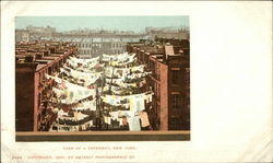 Yard of Tenements with Laundry Hanging New York City, NY Postcard Postcard Postcard