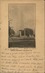 Greene Monument Savannah, GA Postcard Postcard Postcard