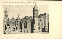 Edward Everett Hale's Church Boston, MA Postcard Postcard Postcard