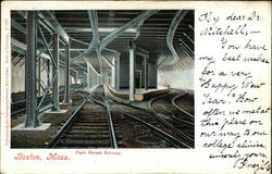 Park Street Subway Postcard