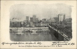 Skyline of Business District Postcard