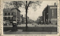 Main Street from Central Park Galesburg, IL Postcard Postcard Postcard