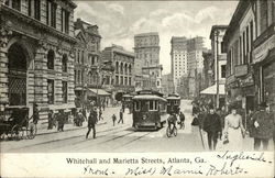 Whitehall and Marietta Streets Atlanta, GA Postcard Postcard Postcard