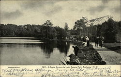 A Scene Across Lake Seneca Park Postcard