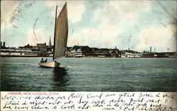 View of Harbor New London, CT Postcard Postcard Postcard