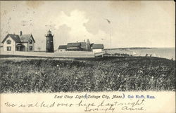 East Chop Light, Cottage City Oak Bluffs, MA Postcard Postcard Postcard