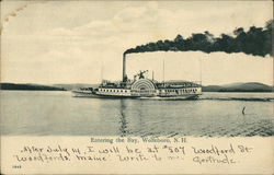 Steam Boat Entering the Bay Wolfeboro, NH Postcard Postcard Postcard