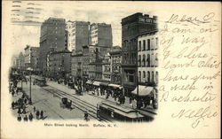 Main Street Looking North Buffalo, NY Postcard Postcard Postcard